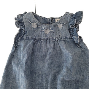 Hudson Girls Size 5 Blue Chambray Embroidered‎ Dress